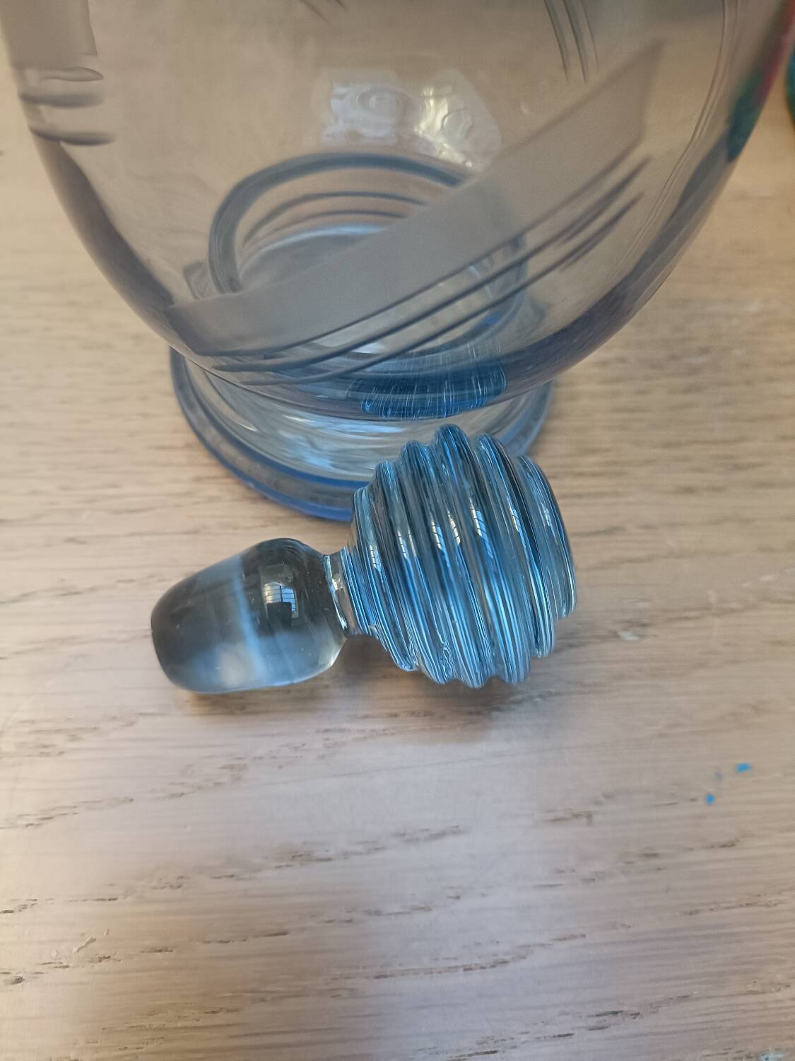 Carafe bleue Art Déco