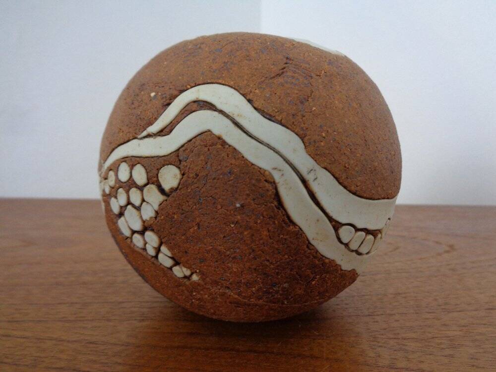 Danish Raku Studio Pottery Vase, 1960s