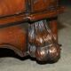 Partner desk with two carved columns featuring lion heads, according to Thomas Chippendale, restored.