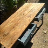 Farm table with drawers