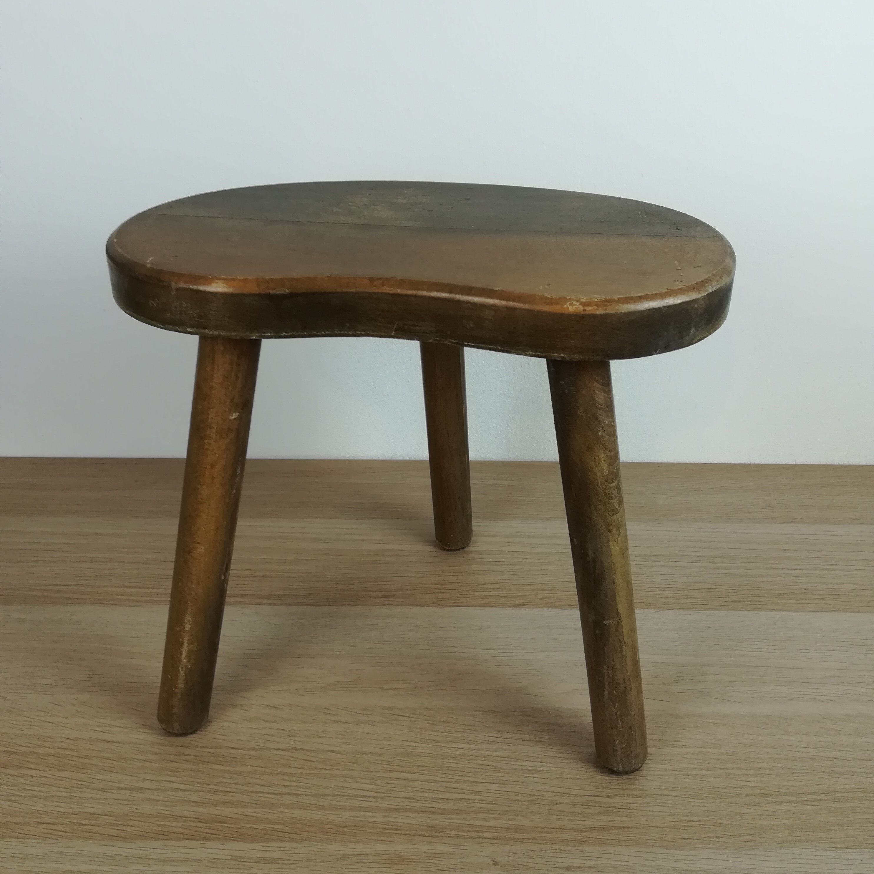 Wooden tripod stool
