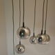 Lustre chromées cascade 6 suspensions  1970