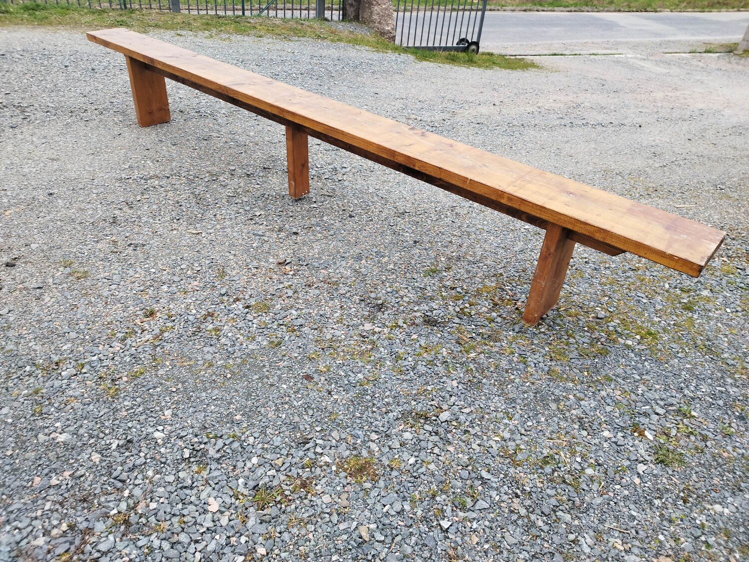 Bench 3m50 wooden threshing firm