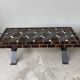 Table basse faïence et fer forgé mid century