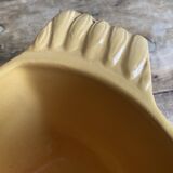 Plat saladier céramique poule MARS vintage jaune