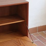 Vintage Scandinavian drop-leaf table in teak wood.