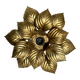 Applique (ou plafonnier) fleur dorée masca vintage 1980