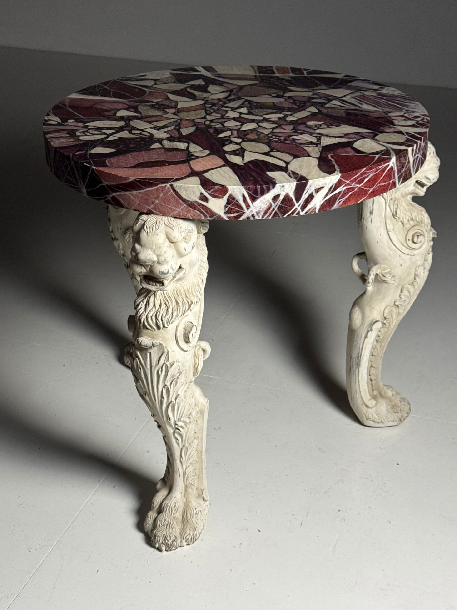 Grand tour style centre table faux marble