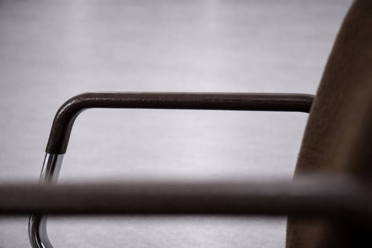 Pair of Vintage Mid-Century German Modern Fabric and Aluminium Chairs Mauser