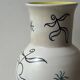 Large white vase decorated with stylised women Cérart Monaco, dlg Matisse 1950