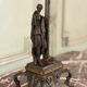 Paire de candélabres en bronze doré et patine médaille à six bras de lumière vers 1880