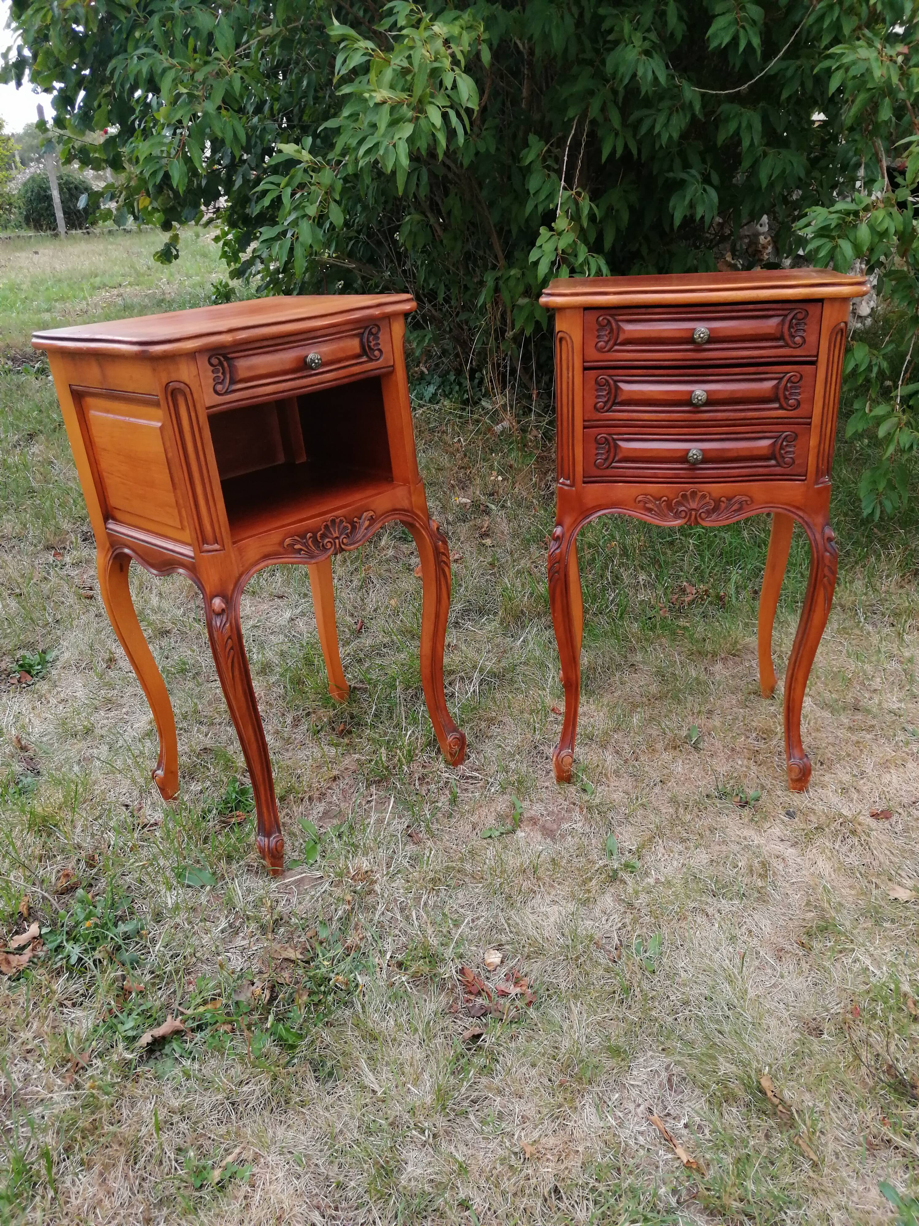 Louis XV-style bedside tables