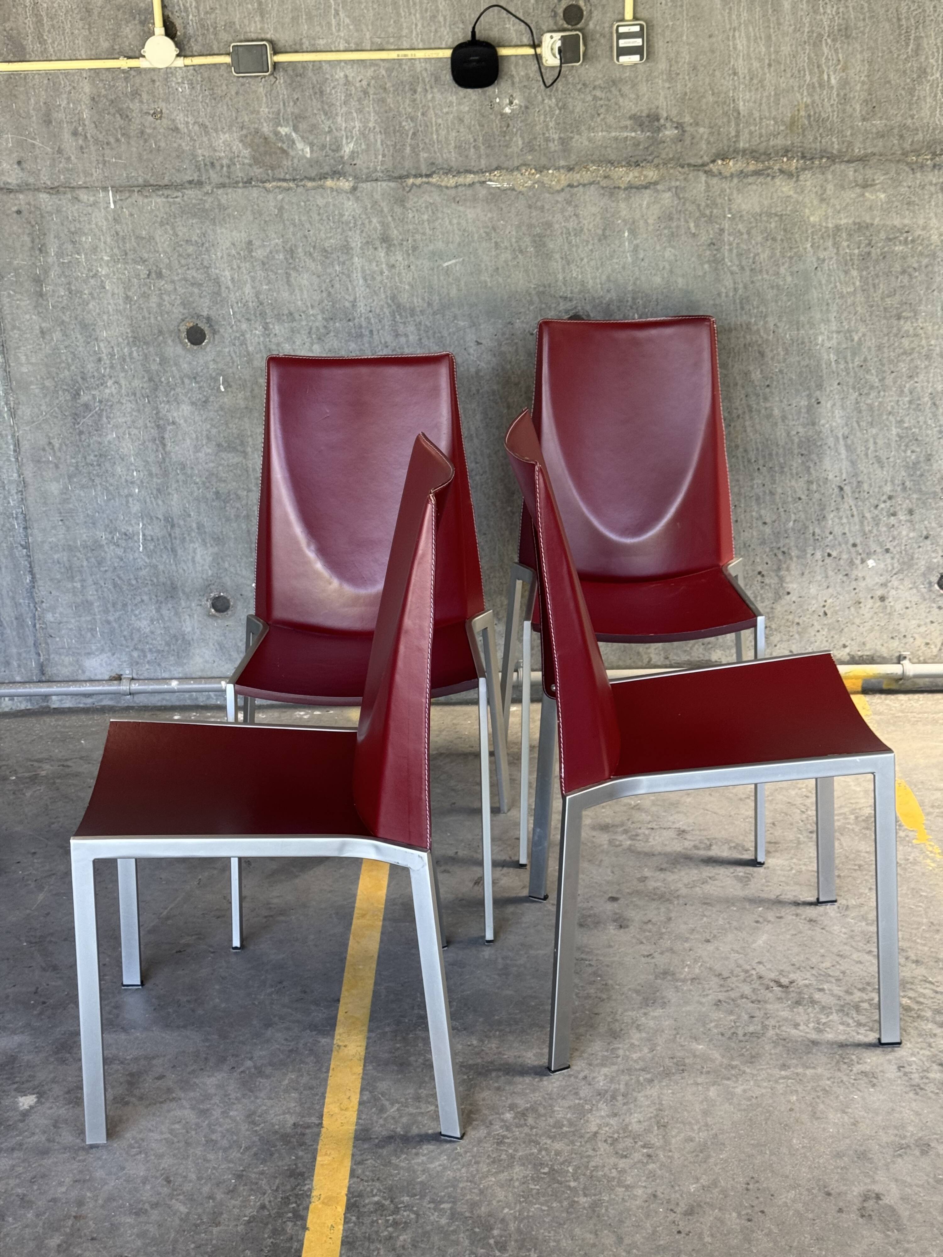 Set of 4 Italian Postmodern Chairs