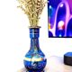Vase en verre bleu