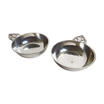 Two silver metal cups, English silverware "E.P.N.S"
