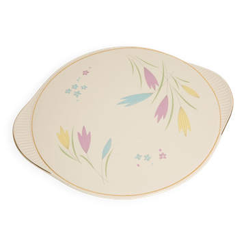 Decorative plate with vintage flowers from the mid-century, Germany, 1970s.