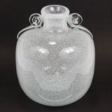 Seguso Vetri d’Arte Pulegoso vase with bubbles and handles, Murano, Italy 1950s