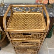 Storage furniture, rattan chest of drawers