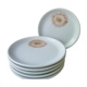 Set of 6 Flat Plates Faïence de St Amand 1713 Vintage 70s