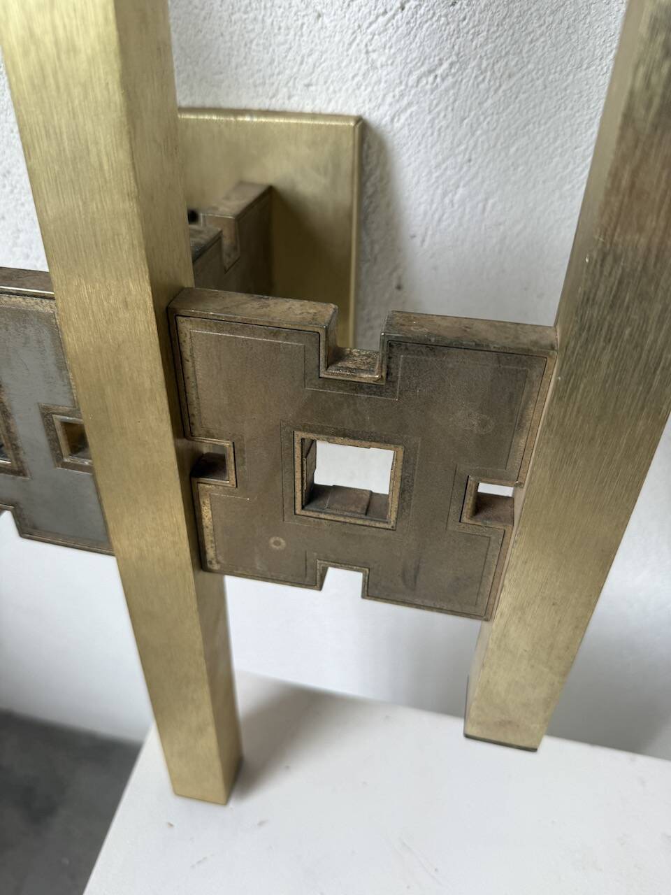 Pair of Regency brass wall lights in Italy