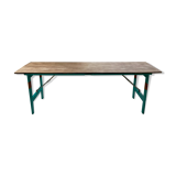 Vintage guinguette table 230 cm green
