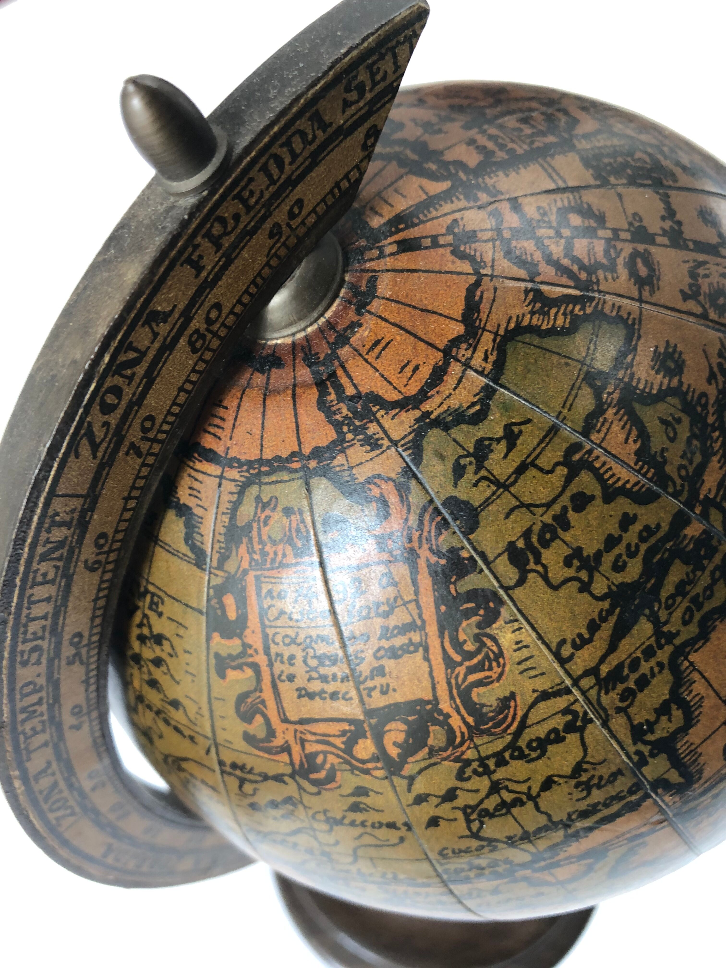 Wooden floor globe