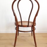 Thonet armchair in curved wood and canework