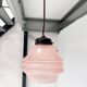 Lampe de plafond vintage rose, années 1960