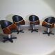 4 x '80s Italian barber chair, height adjustable