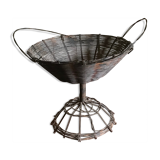 Basket fruit braided iron