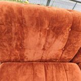 Modular velvet sofa bench 5 blocks