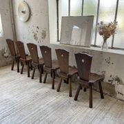 Solid oak chairs Savoyard cap popular art