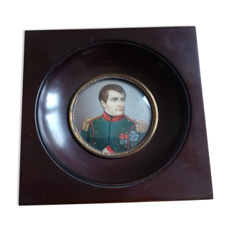 Miniature ancienne Napoleon signée Hil