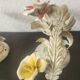 Set von 2 Shabby Chic Wandlampen Tole Schmiedeeisen Porzellan Rosen Blumen