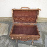 Old wicker suitcase