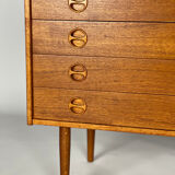Scandinavian teak chest of drawers from the 1960s.