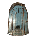 Antique glass and brass showcase handmade