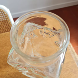 Pressed glass jar