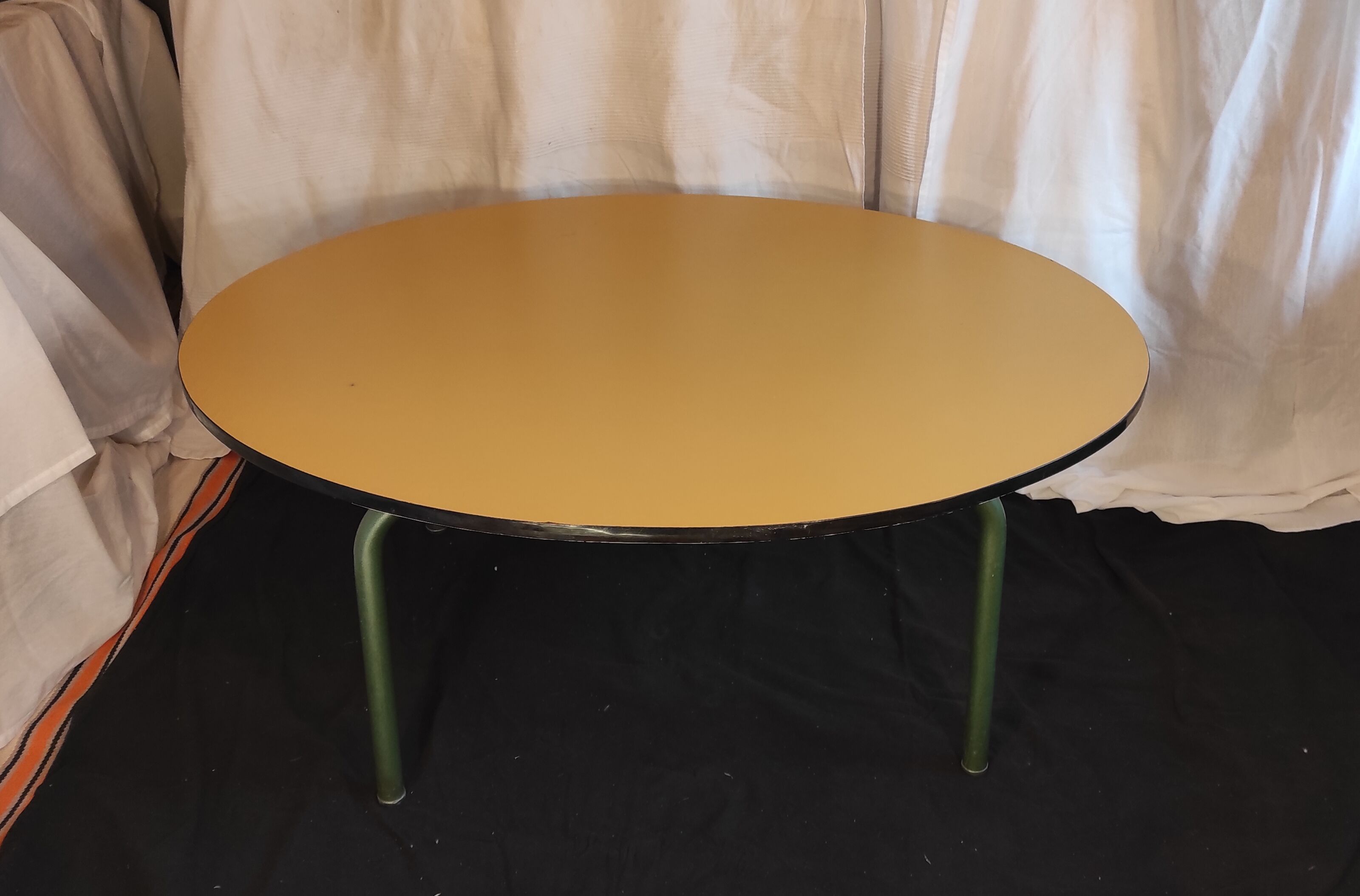 Yellow formica coffee table 1970