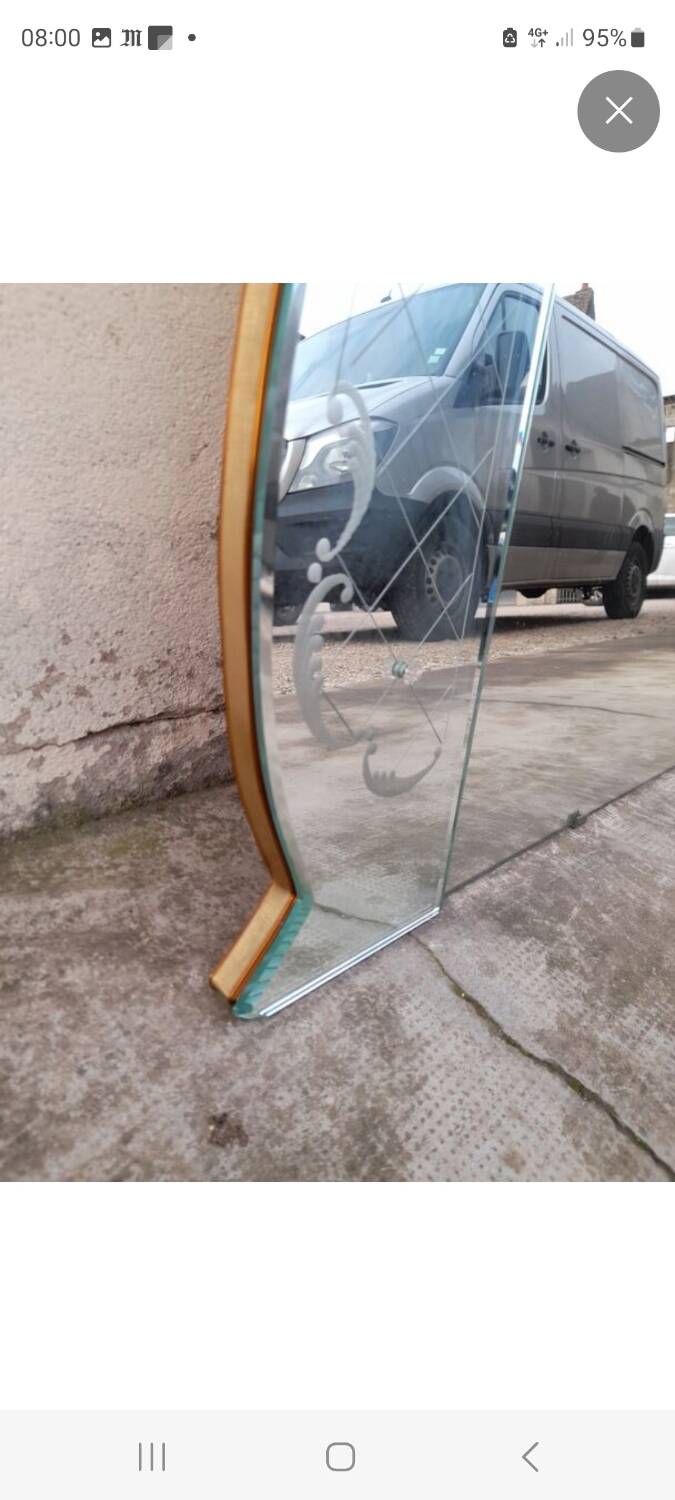 Beveled Venetian brasserie mirror - 1950s