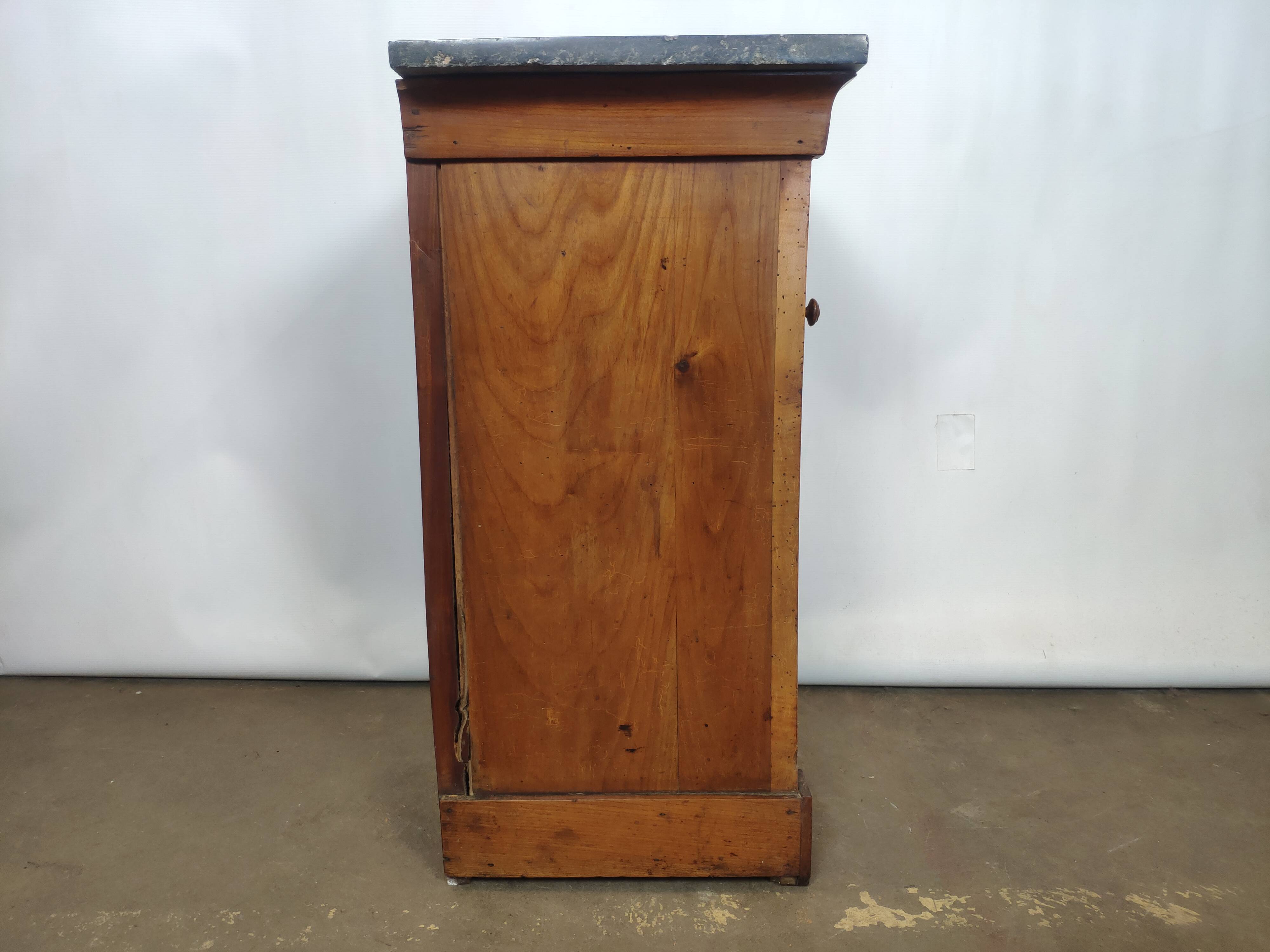 Former bedside Louis Philippe style 3 drawers a door
