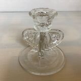 Candle holders flowers butterfly wings moulded glass
