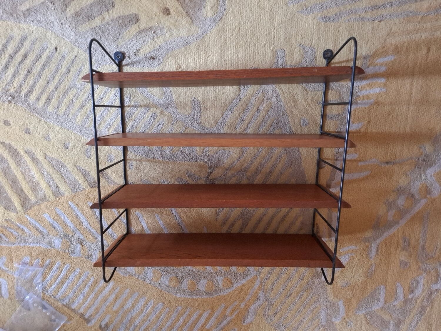 String shelves wood and metal