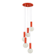 Lustre Cascade des années 1970 avec abat-jour en plastique par Pokrok Zilina, Tchécoslovaquie