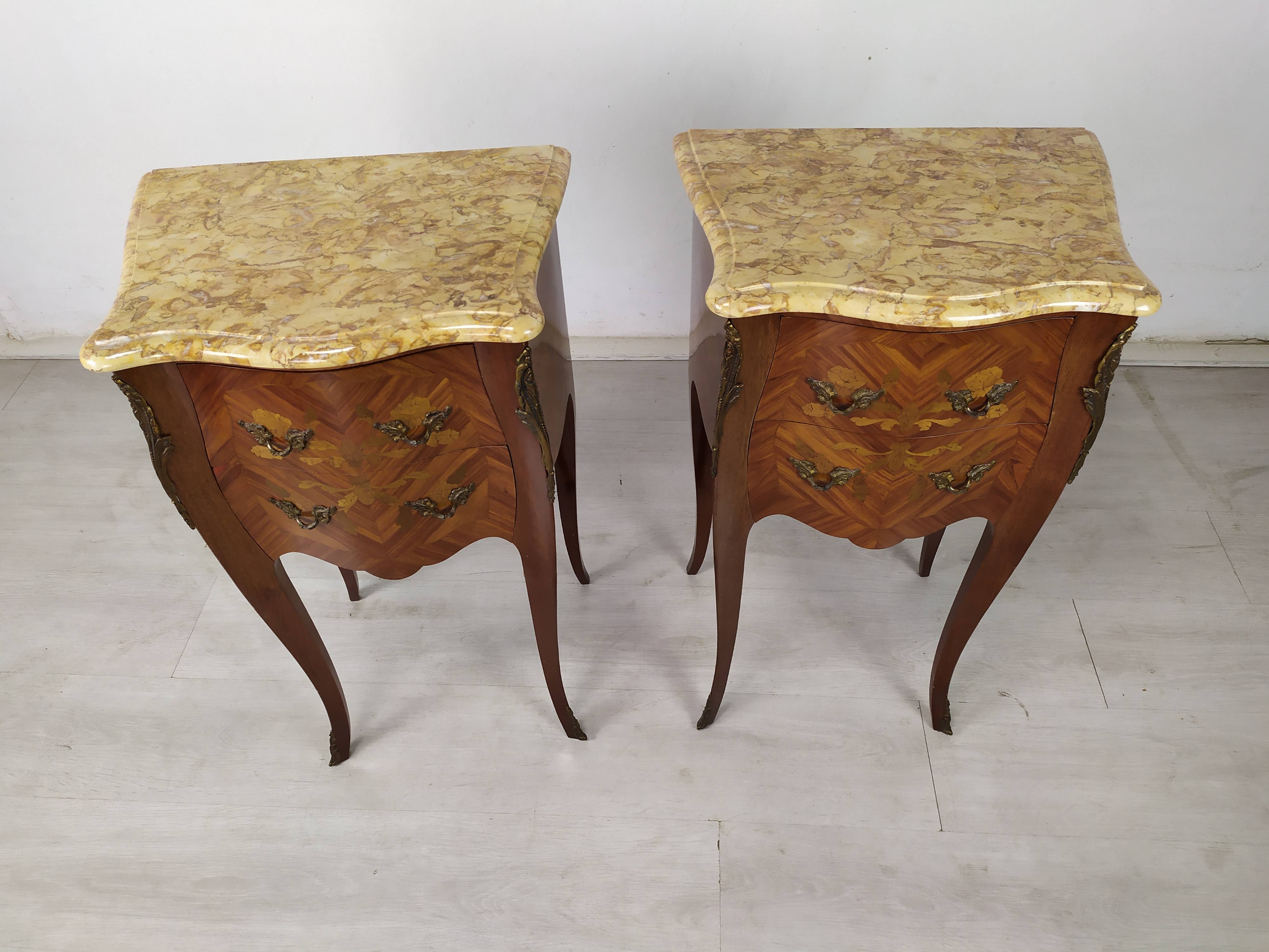 Pair of Louis XV style bedside tables