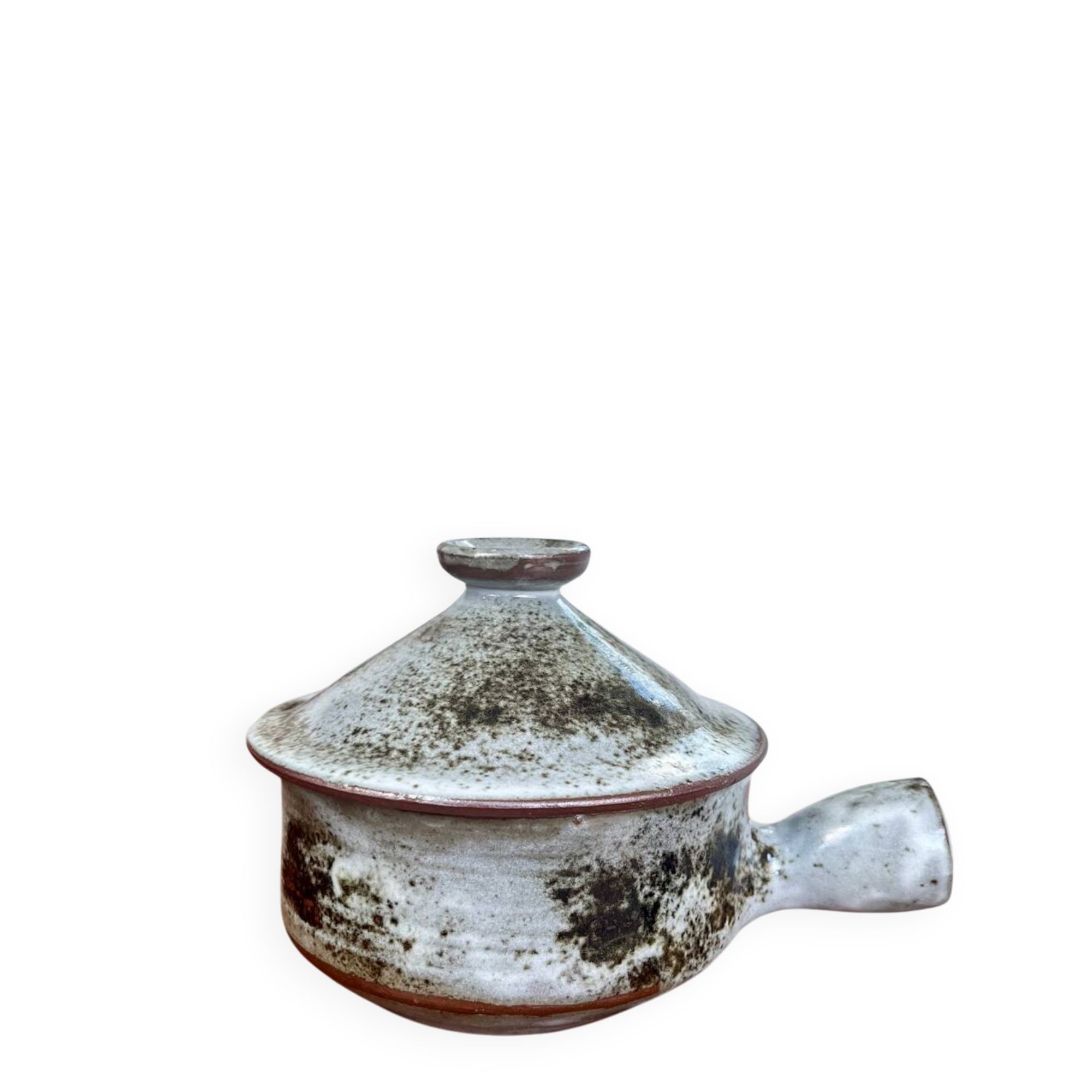 Signed glazed stoneware pot