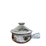 Signed glazed stoneware pot