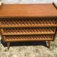 Commode bois et rotin vintage