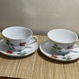 Duo of pink décor cups