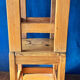 Pair of vintage larch stools, 1960s/70s